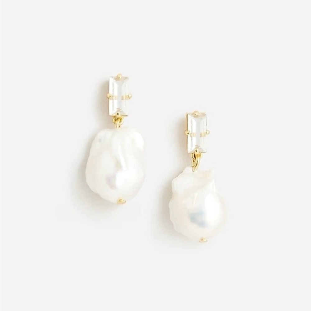 J. Crew freshwater pearl drop earrings!